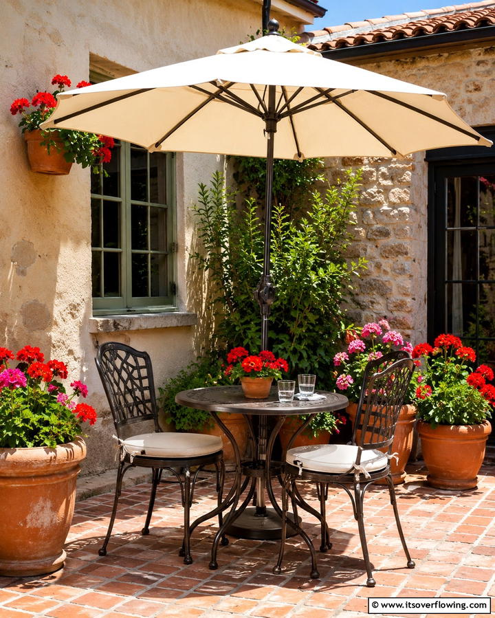 Umbrella Covered Bistro Set - 25 Shady Garden Ideas for Lush, Cool Spaces