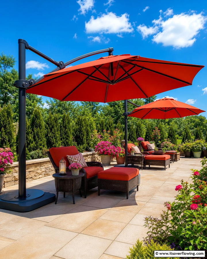 Umbrellas and Parasols - 20 Garden Shade Ideas to Create a Cool and Comfortable Outdoor Space