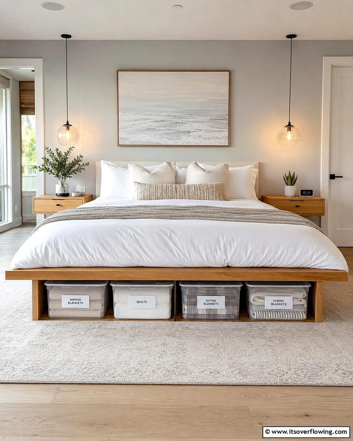 Under Bed Storage - 25 Creative Blanket Storage Ideas for Cozy Homes