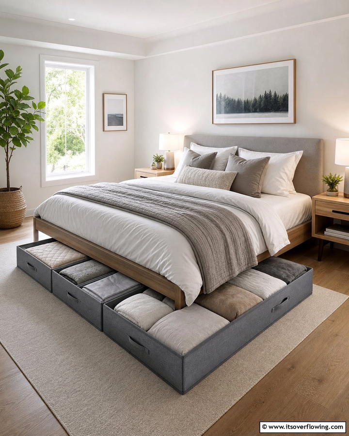 Under Bed Storage Boxes - 21 Smart Clothes Storage Ideas to Declutter Your Home