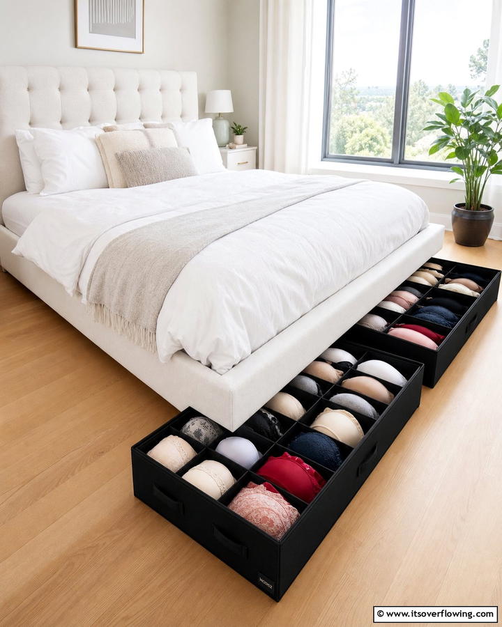 Under Bed Storage Boxes - 20 Bra Storage Ideas- Organize Your Intimates