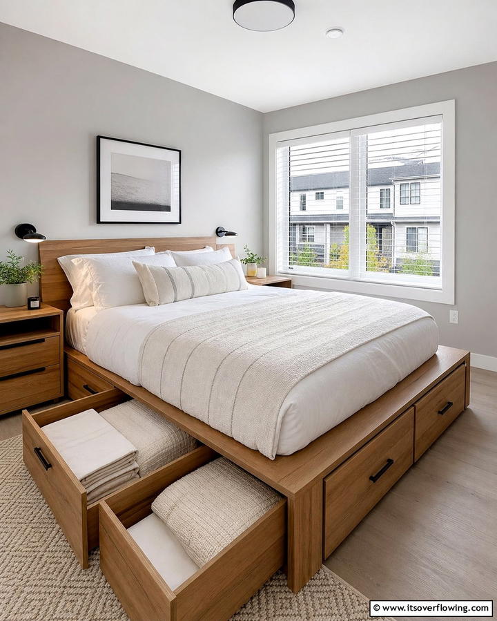Under Bed Storage Drawers - 25 Creative Bedding Storage Ideas for Small Spaces