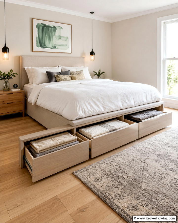 Under Bed Storage Drawers - 25 Creative Blanket Storage Ideas for Cozy Homes