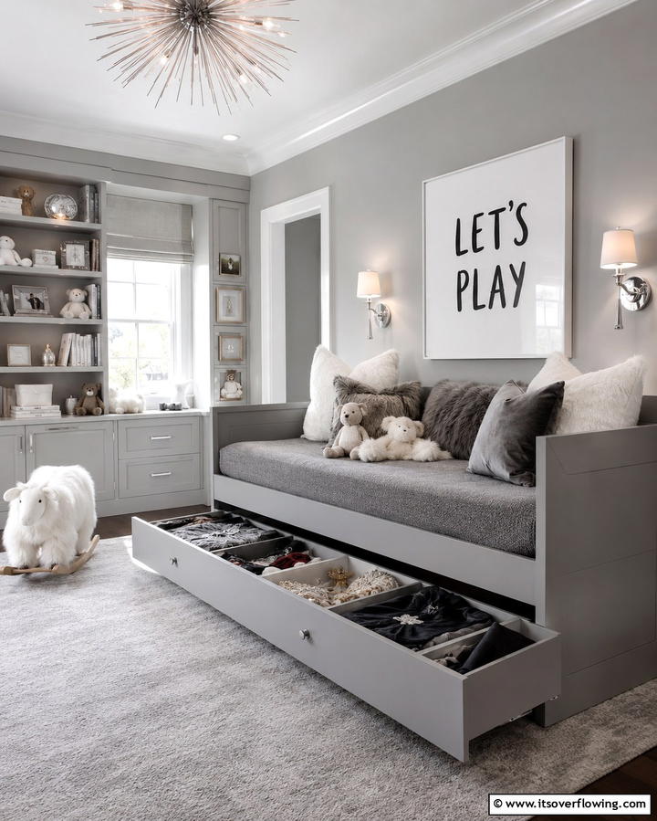 Under Bed Storage Drawers for Hidden Gems - 25 Playroom Storage Ideas to Keep Your Kids’ Space Organized