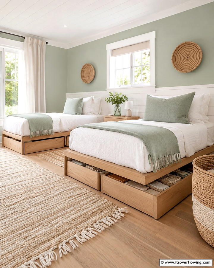 Under Bed Storage Solutions - 25 Shared Bedroom Ideas for Small Rooms to Maximize Space