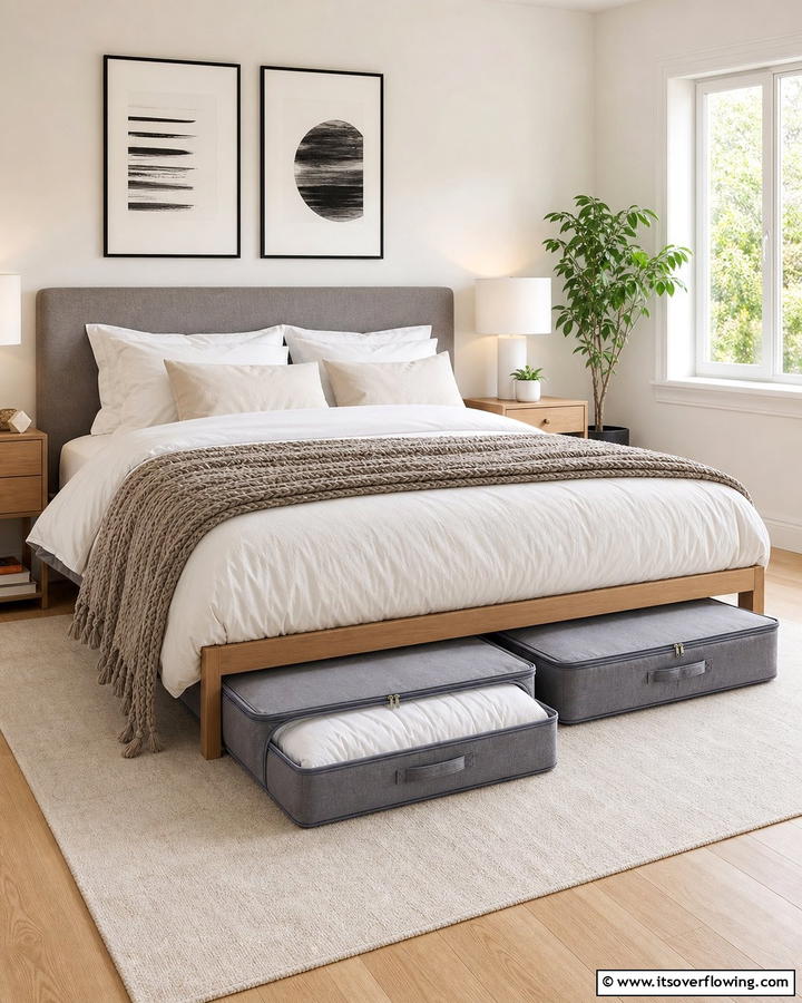Under Bed Storage Solutions - 20 Comforter Storage Ideas to Maximize Space