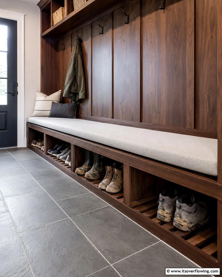 Under Bench Shoe Storage - 25 Smart Garage Shoe Storage Ideas for Organization