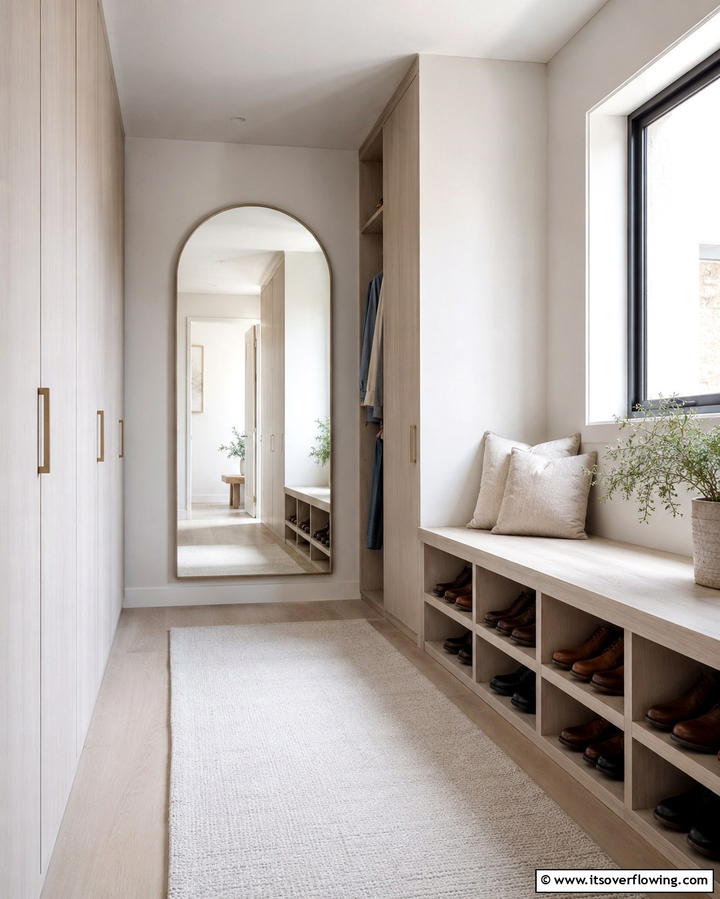 Under Bench Storage - 25 Small Dressing Room Ideas to Organize Your Wardrobe