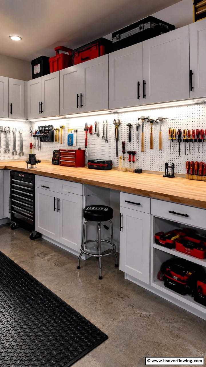 Under Cabinet LED Lighting - 30 Garage Lighting Ideas for Bright, Functional Spaces