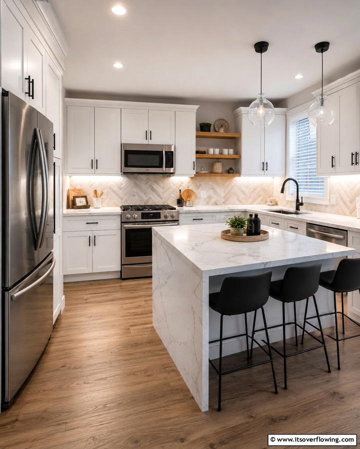 Under Cabinet Lighting - 20 Townhouse Kitchen Ideas for Small Spaces