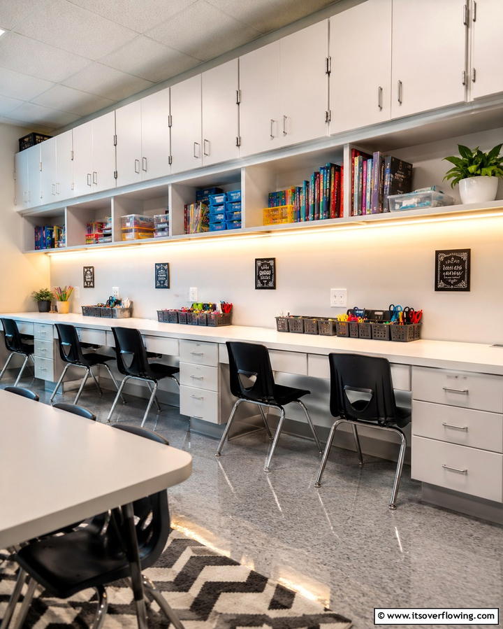 Under Cabinet Lighting - 25 Classroom Lighting Ideas for Better Learning