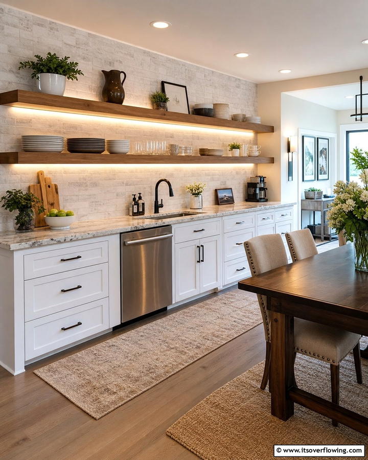 Under Cabinet Lighting Alternatives - 30 Kitchens Without Upper Cabinets for Open Concepts