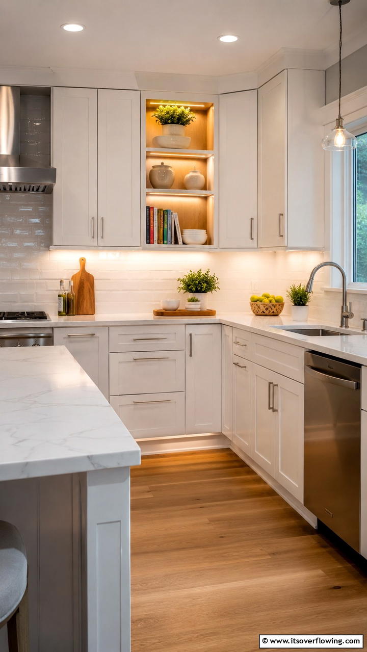 Under Cabinet Lighting Solutions - 30 Corner Cabinet Ideas to Maximize Storage in Any Room