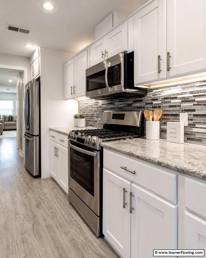 Under Cabinet Lighting for Enhanced Ambiance - 25 Mobile Home Kitchen Ideas for Stylish Living