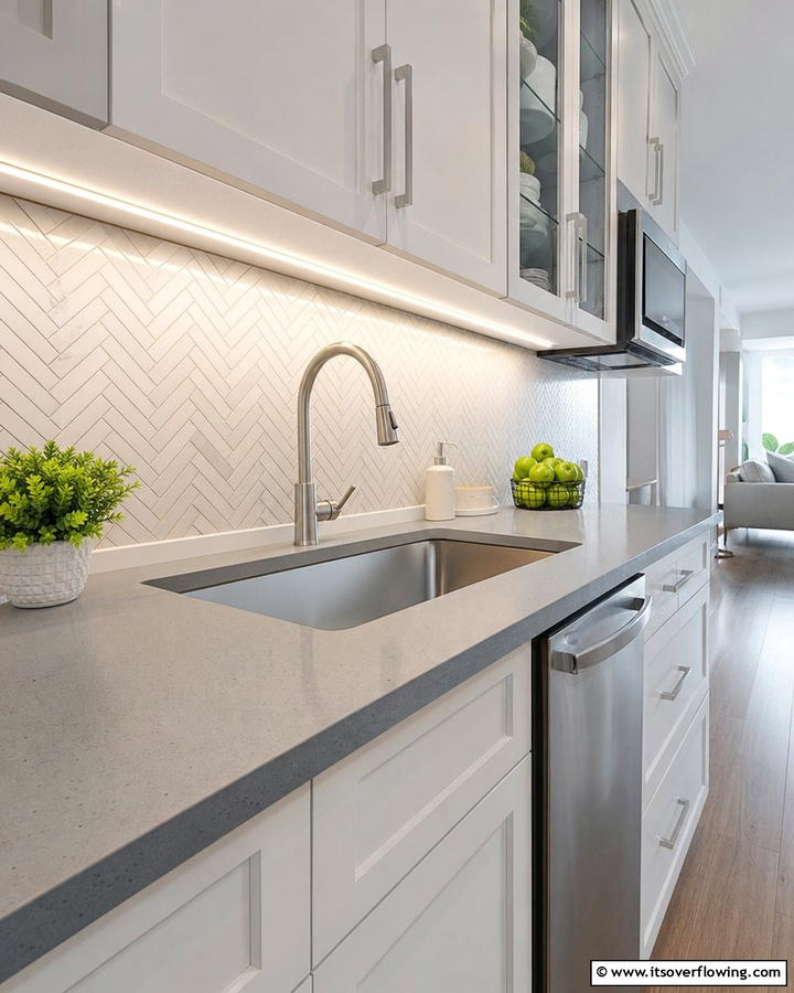 Under Cabinet Lighting for Targeted Illumination - 20 Kitchen Sink Lighting Ideas for a Brighter Space
