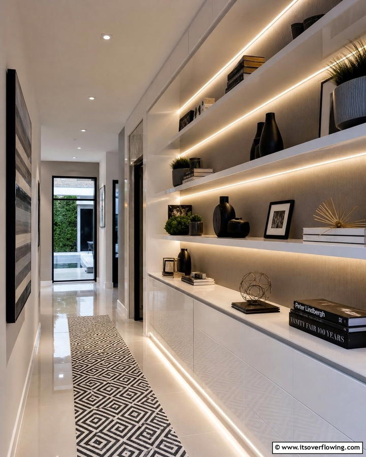 Under Cabinet Lighting for a Modern Edge - 20 Narrow Hallway Lighting Ideas to Brighten Your Space