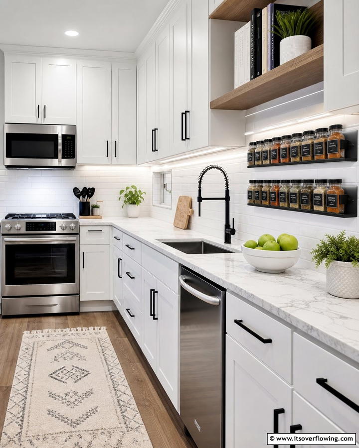 Under Cabinet Magnetic Spice Rack - 21 Small Kitchen Storage Hacks for Efficient Spaces