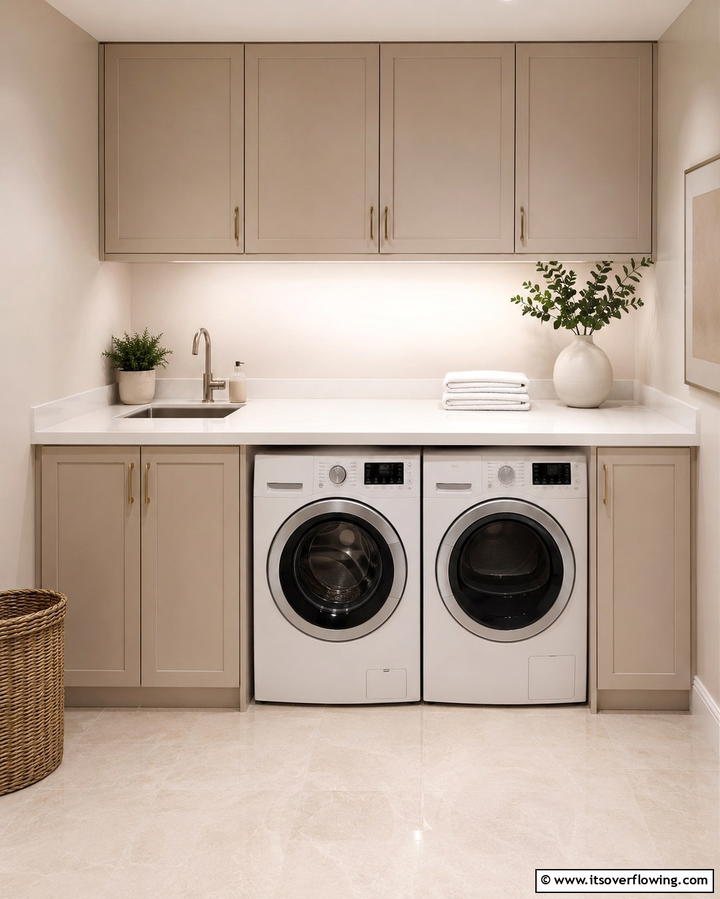 Under Counter Washer and Dryer - 25 Modern Laundry Room Ideas for a Functional Space