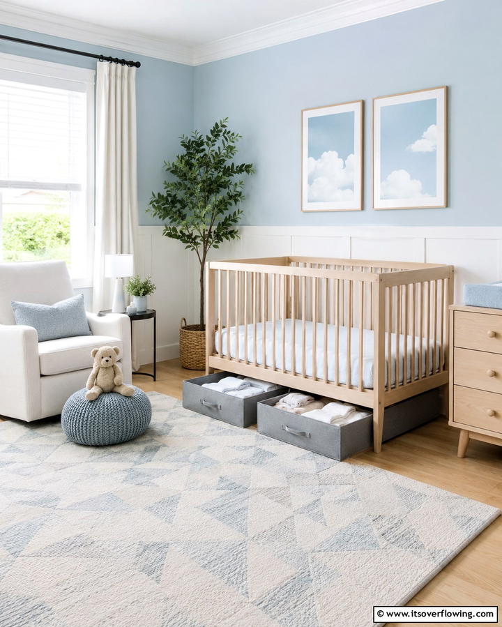 Under Crib Storage Bins for Hidden Organization - 25 Nursery Storage Ideas for a Clutter-Free Space