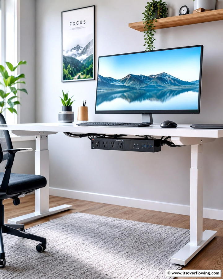 Under Desk Charging Hub - 25 Smart Charging Station Ideas for a Tidy Home