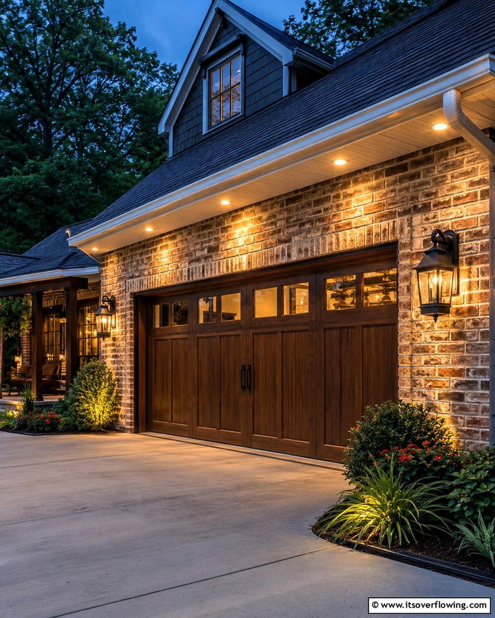 Under Eave Lighting for Subtle Elegance - 25 Exterior Garage Lighting Ideas to Illuminate Your Home