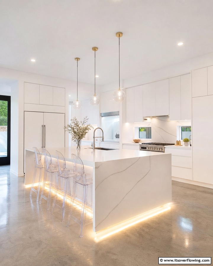 Under Island Cove Glow - 30 Kitchen Island Lighting Ideas to Illuminate Your Space