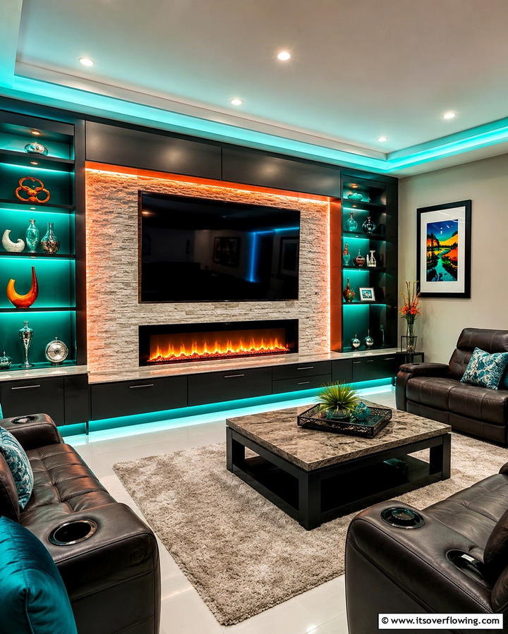 Under Mantel Lighting for Subtle Illumination - 25 Fireplace Lighting Ideas to Create a Warm and Inviting Ambiance
