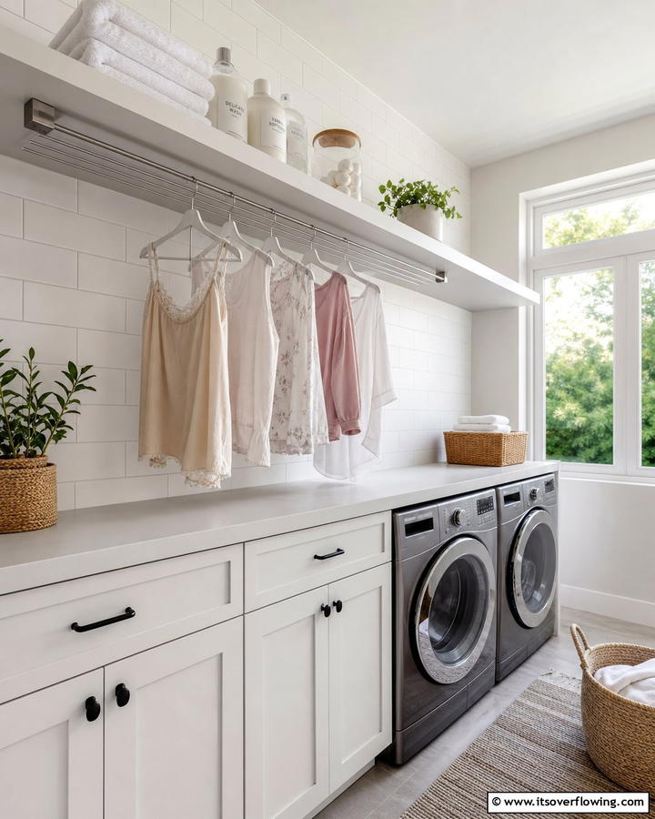 Under Shelf Drying Rack - 20 Laundry Room Drying Rack Ideas for Efficient Drying