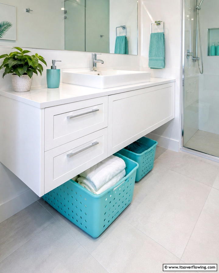 Under Sink Laundry Basket Storage - 25 Laundry Basket Storage Ideas for a Tidy Home