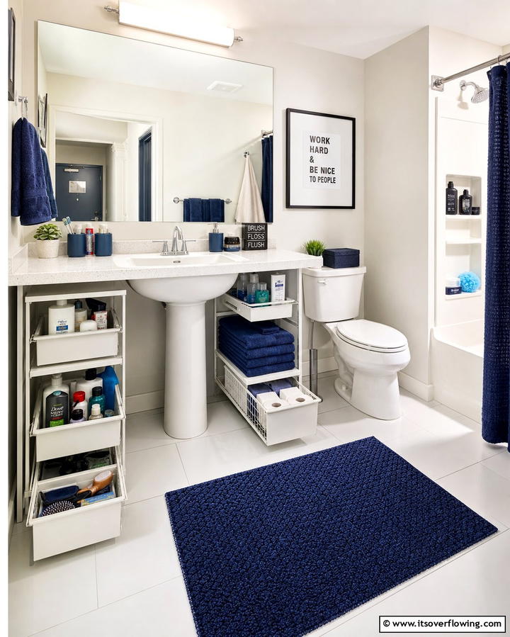 Under Sink Organizers - 25 Dorm Bathroom Ideas to Maximize Space and Style