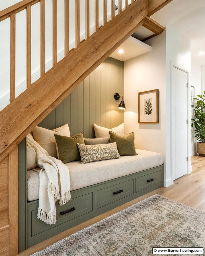 Under Stair Daybed Nook - 25 Daybed Ideas for Small Spaces to Maximize Comfort
