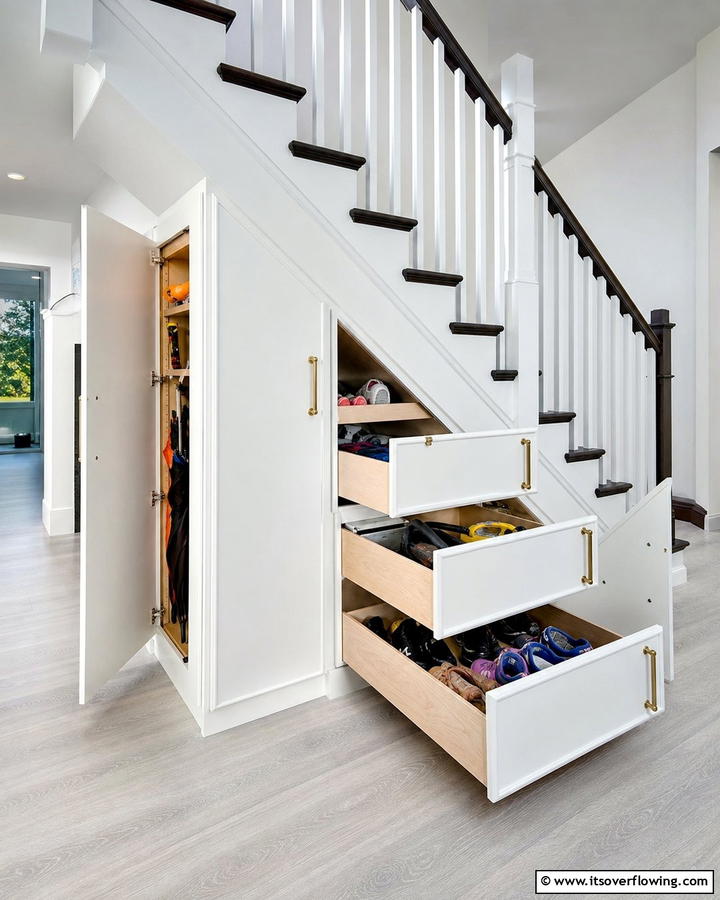 Under Stair Storage - 21 Basement Storage Ideas to Organize Clutter with Style