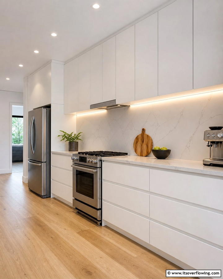 Under cabinet Lighting - 21 Modern Kitchen Ideas for Sleek, Functional Spaces