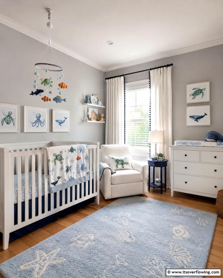Under the Sea Mobiles - 25 Nautical Nursery Ideas for a Coastal Vibe