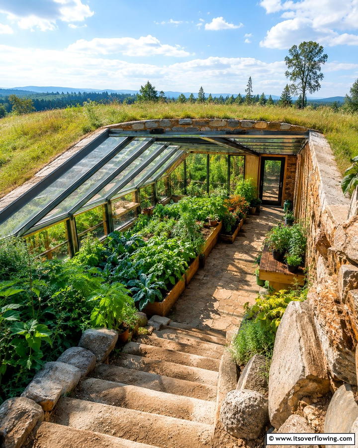 Underground Greenhouse - 25 Fantasy Greenhouse Ideas for a Magical Garden Escape