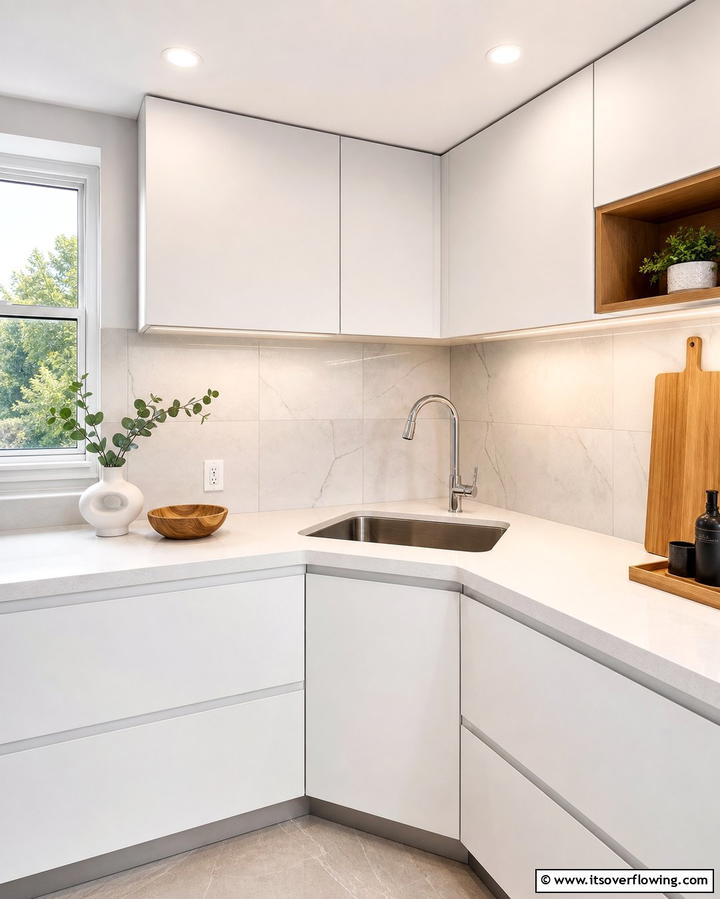 Undermount Corner Sink - 25 Clever Corner Kitchen Sink Ideas for Small Spaces