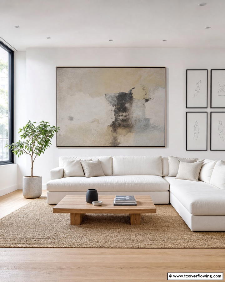 Understated Artwork - 21 Minimalist Apartment Ideas to Maximize Small Spaces
