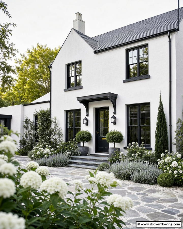 Understated Monochrome Magic - 21 Striking Black & White House Exterior Design Concepts