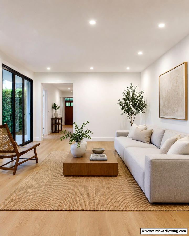Understated Recessed Nuance - 30 Living Room Ceiling Lighting Ideas- Elevate Your Space