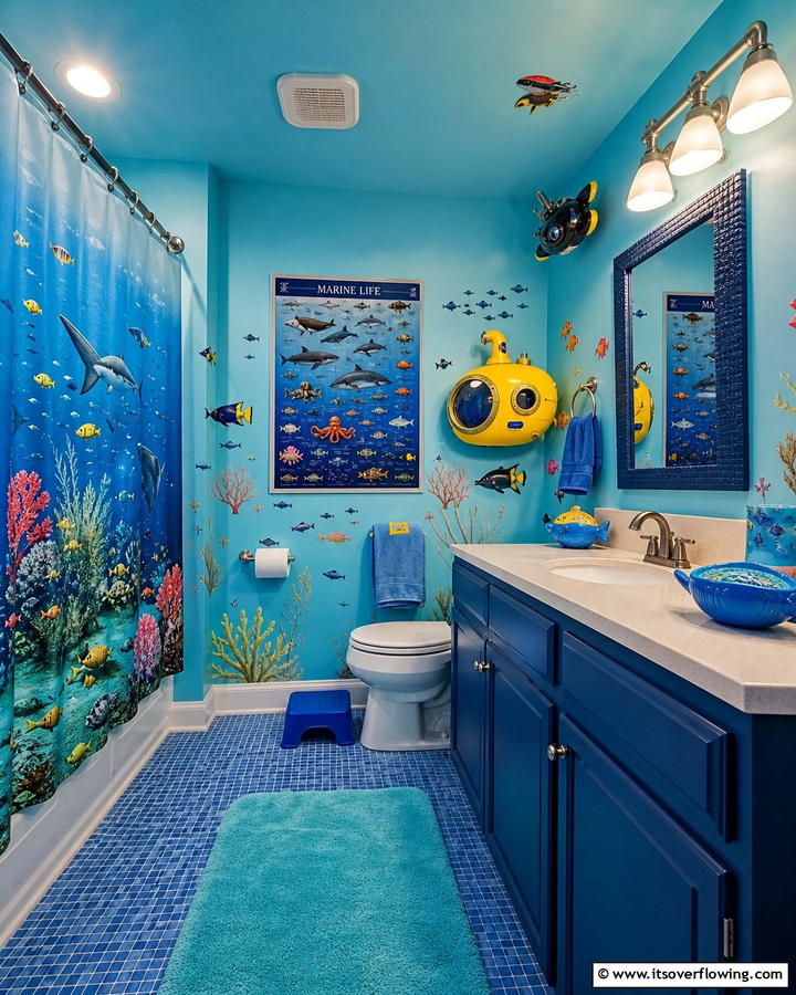 Underwater Adventure Bathroom - 25 Boy Bathroom Ideas for a Fun and Functional Space