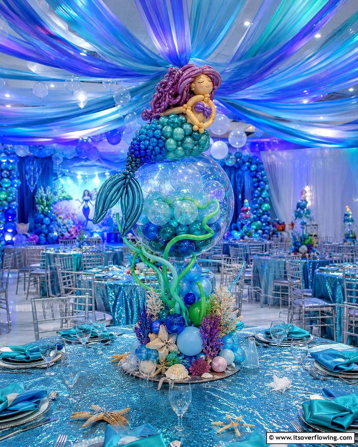 Underwater Fantasy - 25 Stunning Balloon Centerpiece Ideas for Any Event
