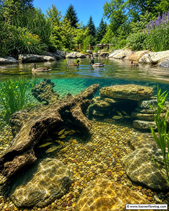Underwater Hiding Spots - 25 Duck Pond Ideas- Beautiful & Functional Designs