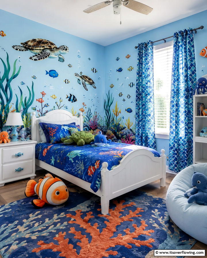 Underwater Themed Wall Decals - 20 Underwater Mermaid Bedroom Ideas for Fantasy