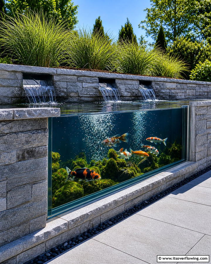 Underwater Viewing Window - 25 Pond Landscaping Ideas for a Tranquil Backyard