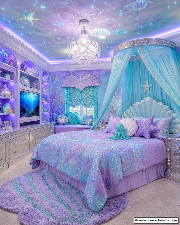 Underwater Wonderland - 30 Enchanting Mermaid Bedroom Ideas for a Whimsical Retreat