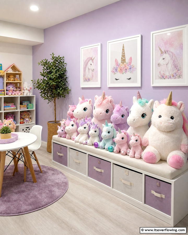 Unicorn Plushies - 25 Unicorn Bedroom Ideas for a Magical Space