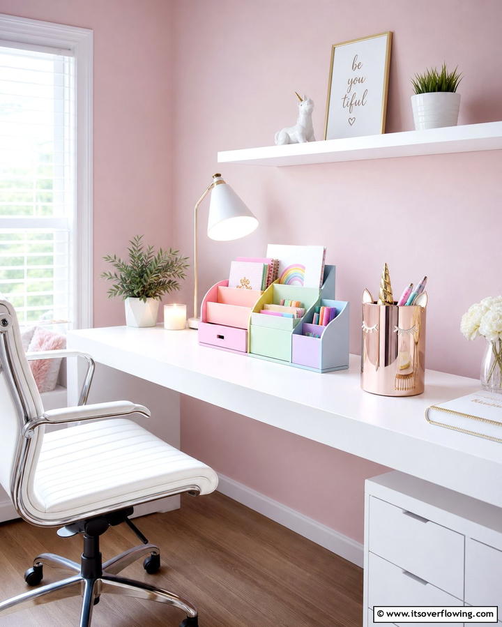 Unicorn Themed Desk Accessories - 25 Unicorn Bedroom Ideas for a Magical Space