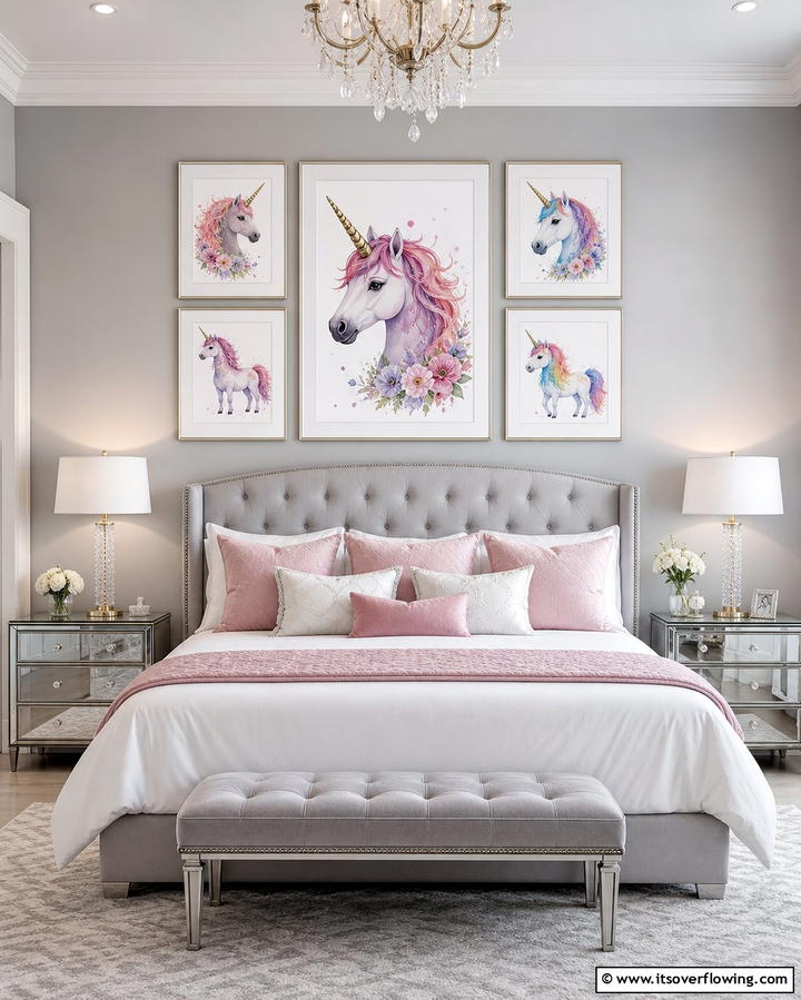 Unicorn Wall Art - 25 Unicorn Bedroom Ideas for a Magical Space