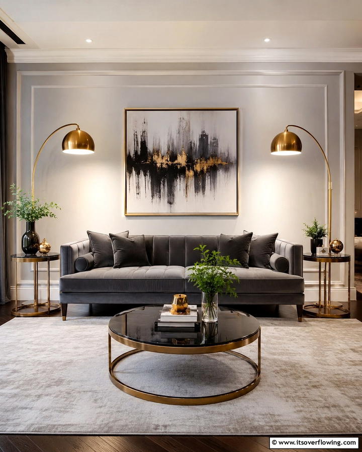 Uniform Floor Lamps - 20 Symmetrical Living Room Ideas for Balanced Spaces