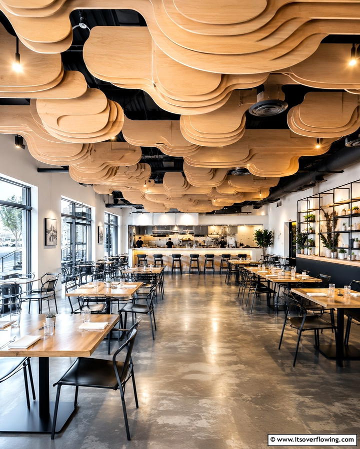 Unique Ceiling Designs for a Bold Look - 25 Restaurant Interior Design Ideas for a Unique Ambiance